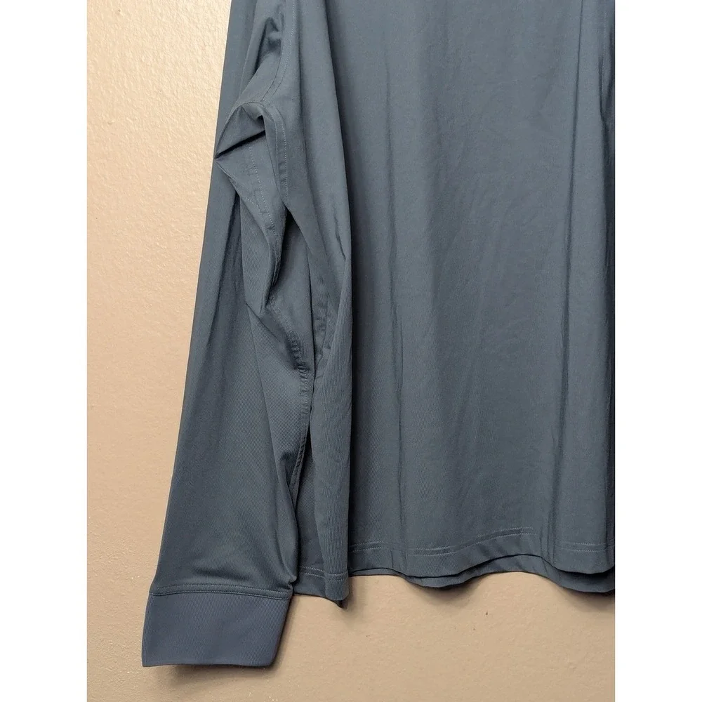 Duluth‎ Trading Polo Shirt Mens 3XL Gray Long Sleeve Relaxed Fit Stretch